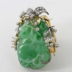 Jadeite Brooch