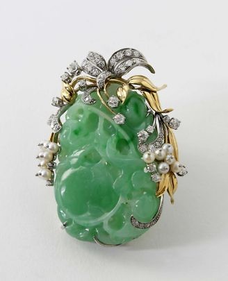 Jadeite Brooch