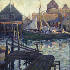 Anne Ramsdell Congdon Oil on Canvas “Old North Wharf”