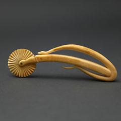 Whaler Carved Whale Ivory Pie Crimper