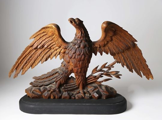 Fine American Carved Over the Door Eagle Sculpture