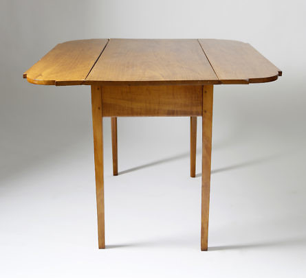 Tiger Maple Hepplewhite Drop Leaf Table