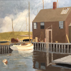 T. Bailey Oil on Canvas “Nantucket Harbor”