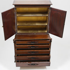 George III Style Mahogany Miniature Bookcase Cabinet