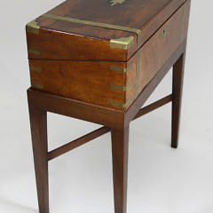 English Regency Mahogany Brass Bound Folding Lap Desk