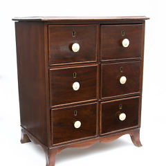 Massachusetts Mahogany and Whale Ivory Spice Chest