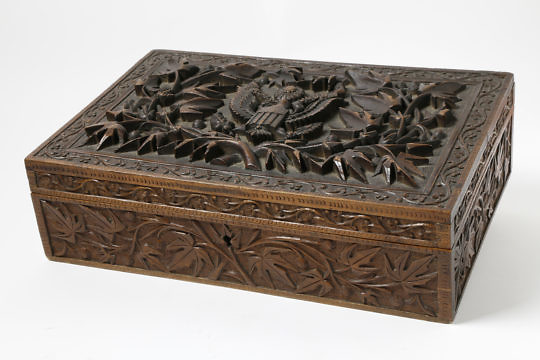 An American Masterfully Carved Gentleman’s Box