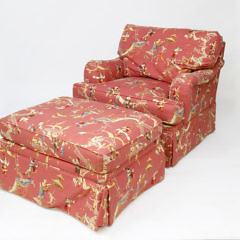 6-4408 Henredon Wing Chair and Ottoman