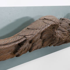 American Carved Pine Bald Eagle Stern Type Plaque