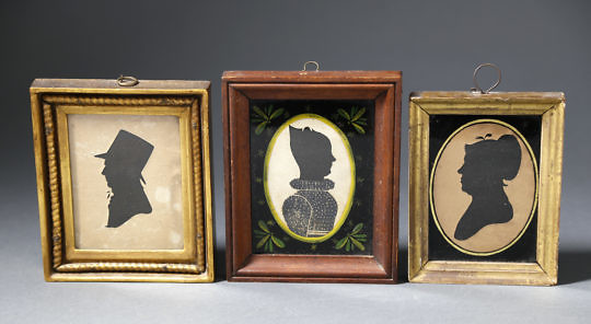 Group of Three American Silhouette Miniatures