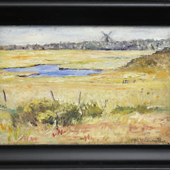 Walter Gilman Page (American 1862-1934) Oil on Artist board “Across the Marsh, Nantucket”