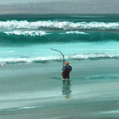 Robert Stark Jr. Oil on Linen “Fishing on the South Shore”