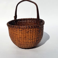 Round Open Swing Handle Nantucket Basket