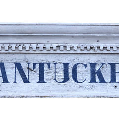 135-3271 Hand Painted Nantucket sign with flags