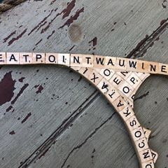 Oval Nantucket Island “Scrabble” Sign