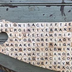 Oval Nantucket Island “Scrabble” Sign