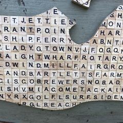 Oval Nantucket Island “Scrabble” Sign