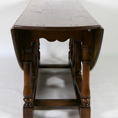 English Oak Oval Gate Leg Drop Leaf Dining Table