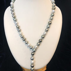 39430 Gray Lariat South Sea Pearl Necklace