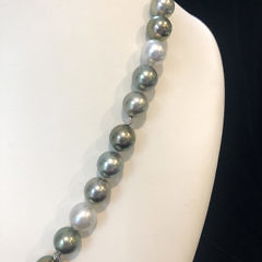 Fine 10mm-13.3mm White South Sea and Tahitian Pearl Lariat Necklace