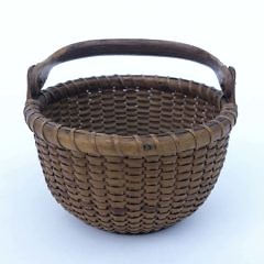 Petite Round Open Swing Handle Nantucket Basket