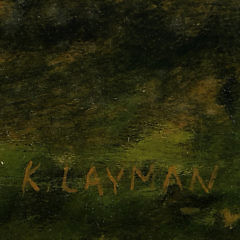 Kenneth Layman Oil on Board “Head of the Plains”