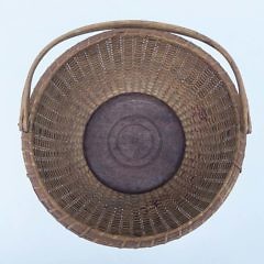 Oliver C. Coffin Round Open Swing Handle Nantucket Basket