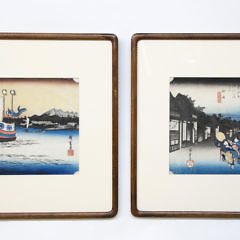 68-4323 Pair of Utagawa Hiroshige Wood Block Prints