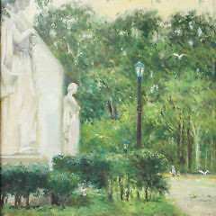 Mary Anna Goetz Oil on Canvas “Mother’s War Memorial, Codman Plaza”