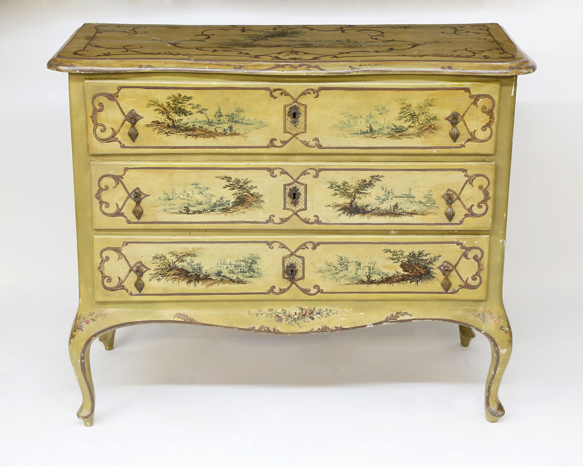 Hand Painted Chest of Drawers Hand Painted Antique French Chest of
