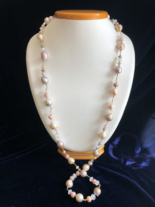 40743 Pearl and Moonstone Necklace