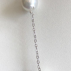 13mm x 11mm White South Sea Baroque Pearl Tin Cup Necklace