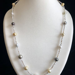 40880 Mutli Color Pearl Necklace