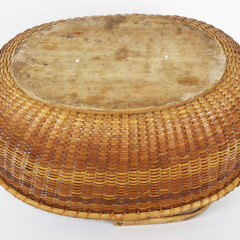 Antique Oval Open Swing Handle Nantucket Basket, Attributed to William Appleton