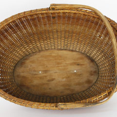 Antique Oval Open Swing Handle Nantucket Basket, Attributed to William Appleton