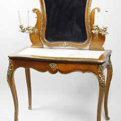 French Ormolu Mounted Kingwood and Parquetry Dressing Table, Paris, circa 1900