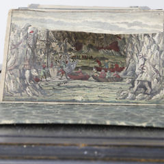 Popup 6-Window Cutout Colored Lithograph of an Arctic Whaling Scene, 19th Century