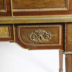 Fine French Ormolu Mounted and Parquetry Inlaid Louis XVI Lady’s Mechanical Cylinder Desk, mid 19th Century