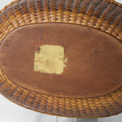 19th Century Nantucket Miniature Oval Basket