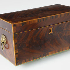 19th Century English Rosewood and Mahogany Britannia Inlaid Box