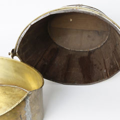 Irish Mahogany and Brass Bound Peat Bucket, 19th century