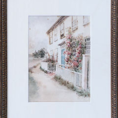 Jane Brewster Reid Watercolor “Nantucket Street Scene”