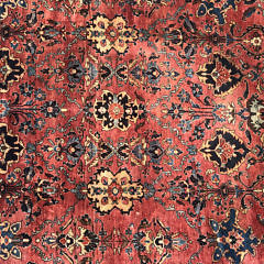 Vintage Hand Knotted Wool Sarouk Oriental Carpet, circa 1930s