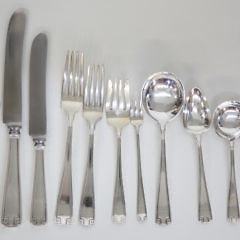 151 Piece Gorham Sterling Silver Flatware Set in The Etruscan Pattern