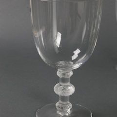 25 Lalique Crystal Stemware in the Saint Hubert Pattern