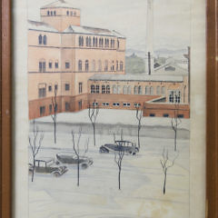 Group of Three Mid-Century Landmark Watercolors