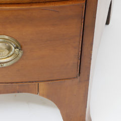 American Cherry Bow Front Chest of Drawers, circa 1800