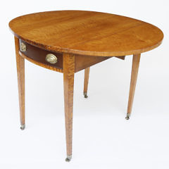 American Federal Bird’s-Eye-Maple and Mahogany Pembroke Table, circa 1800