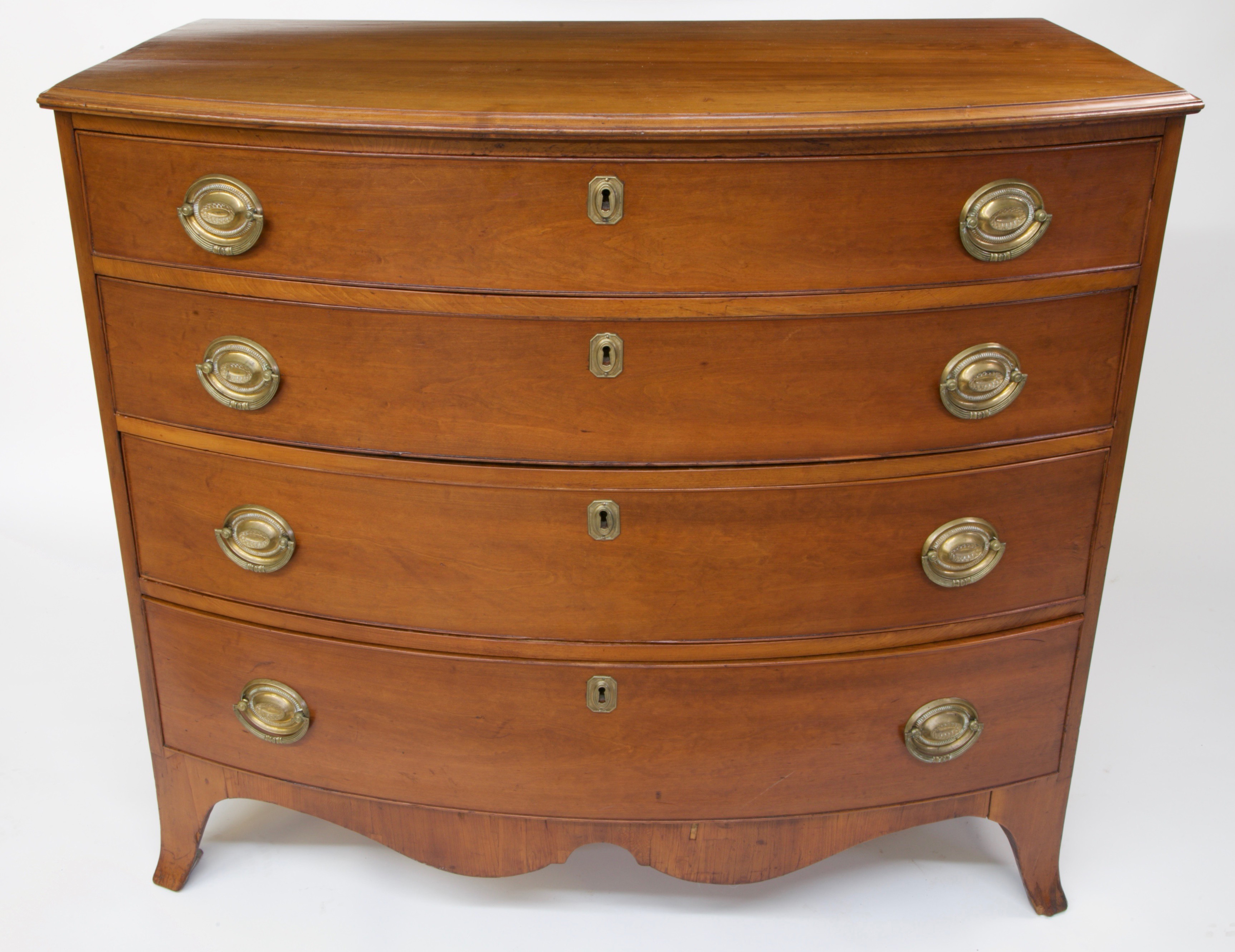 American Cherry Bow Front Chest of Drawers American Cherry Bow Front