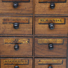 19th Century American Walnut 8 Drawer Apothecary Cabinet